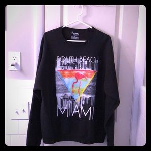 Black South Beach Miami Crewneck Sweatshirt